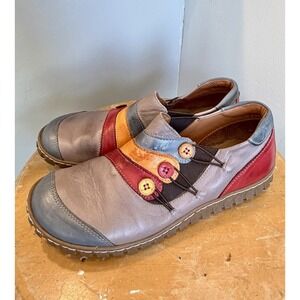 Pavers Womens Shoes UK 7 Spring Step Neeta Multicolour Leather Ladies EUR 40